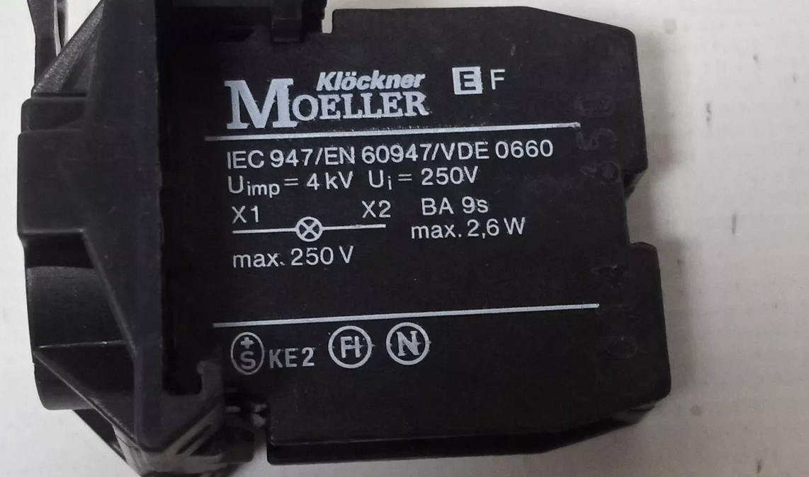 BLOQUE DE CONTACTO KLOCKNOR MOELLER IEC 947/EN 60947/VDC 0660-